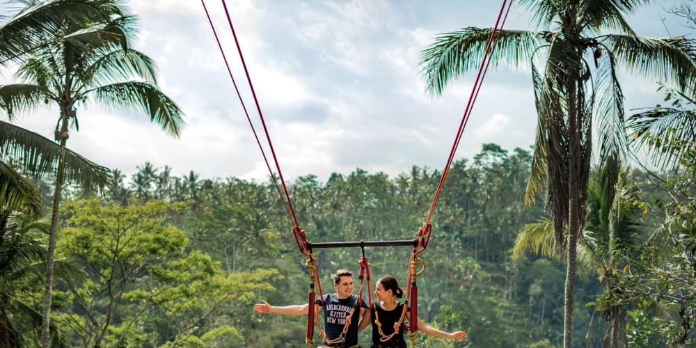 Ubud: Monkey Forest Sanctuary  Jungle Swing HalfDay Tour | ®ExcursionMania