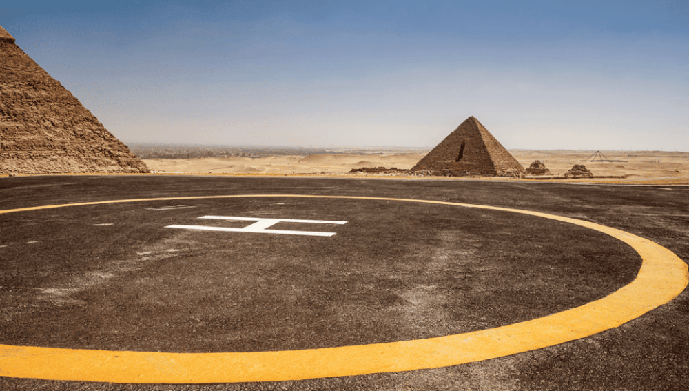 Cairo: Helicopter Flight Sightseeing Tour  Pyramids Landing | ®ExcursionMania