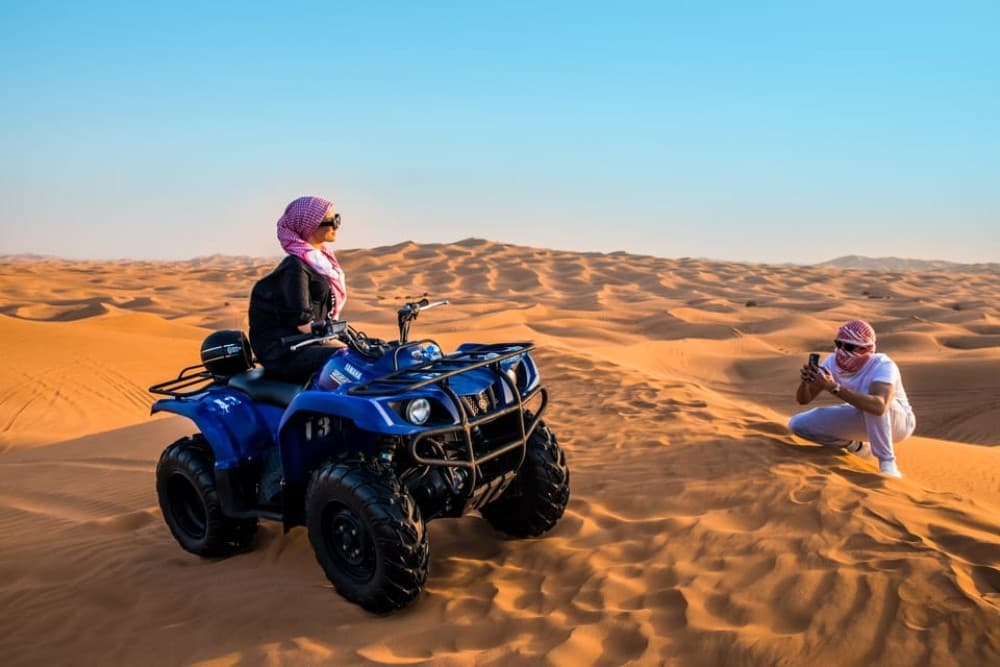 Dubai: Red Dunes Quad Bike, Dune Buggy, Camel & Refreshments | ®ExcursionMania