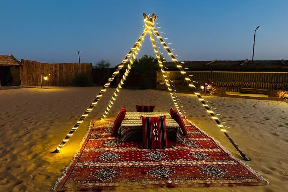 Abu Dhabi: Evening Desert Safari with Camel Ride, BBQ & Live Show | ®ExcursionMania
