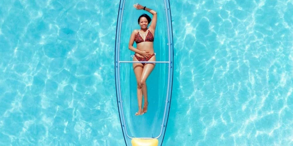 Zanzibar: Transparent Kayak and Drone with Pickup Included | ®ExcursionMania