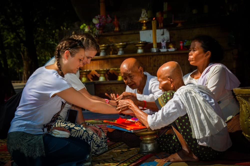 Siem Reap Cambodian Buddhist Water Blessing and Local Market | ®ExcursionMania