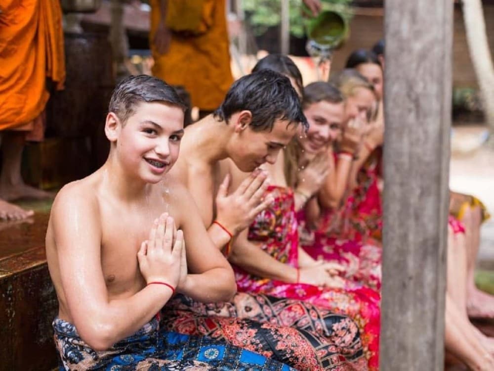 Siem Reap Cambodian Buddhist Water Blessing and Local Market | ®ExcursionMania
