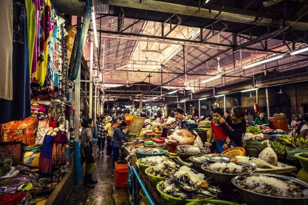 Siem Reap Cambodian Buddhist Water Blessing and Local Market | ®ExcursionMania