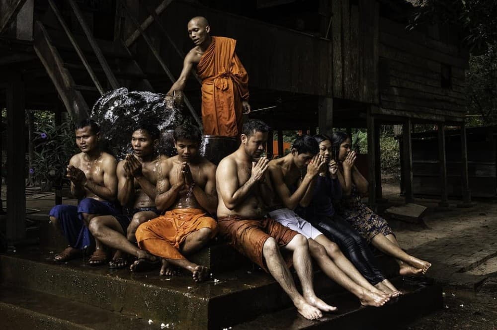 Siem Reap Cambodian Buddhist Water Blessing and Local Market | ®ExcursionMania