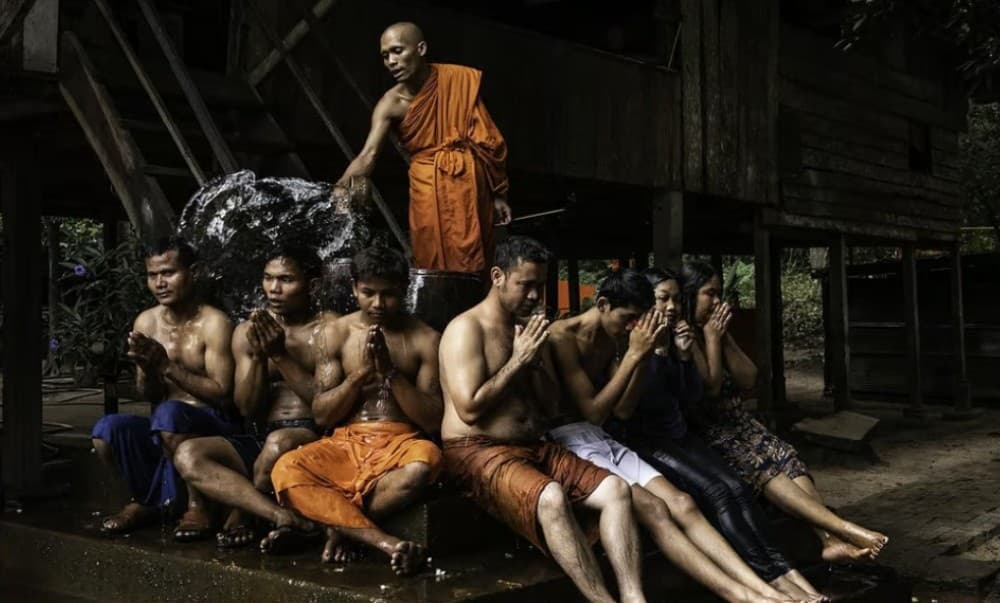 Siem Reap Cambodian Buddhist Water Blessing and Local Market | ®ExcursionMania