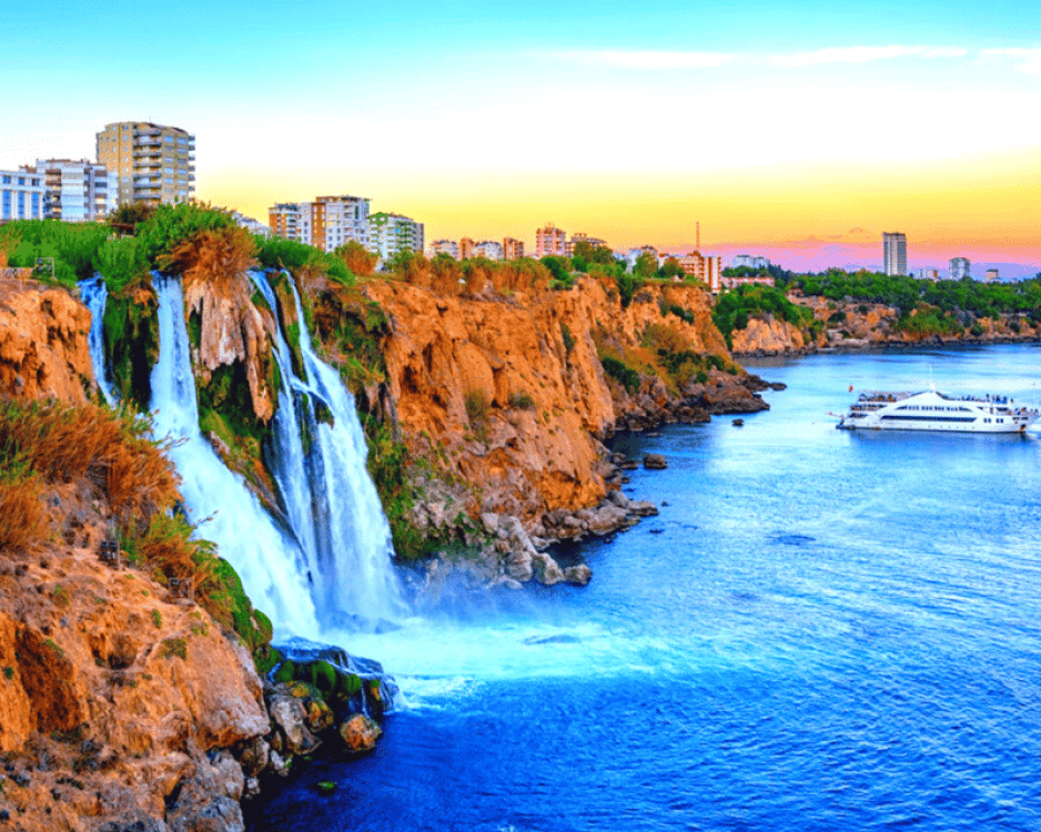 Antalya: Antalya: Waterfalls & Beach  Boat Trip w/ Lunch & Soft Drinks | ®ExcursionMania