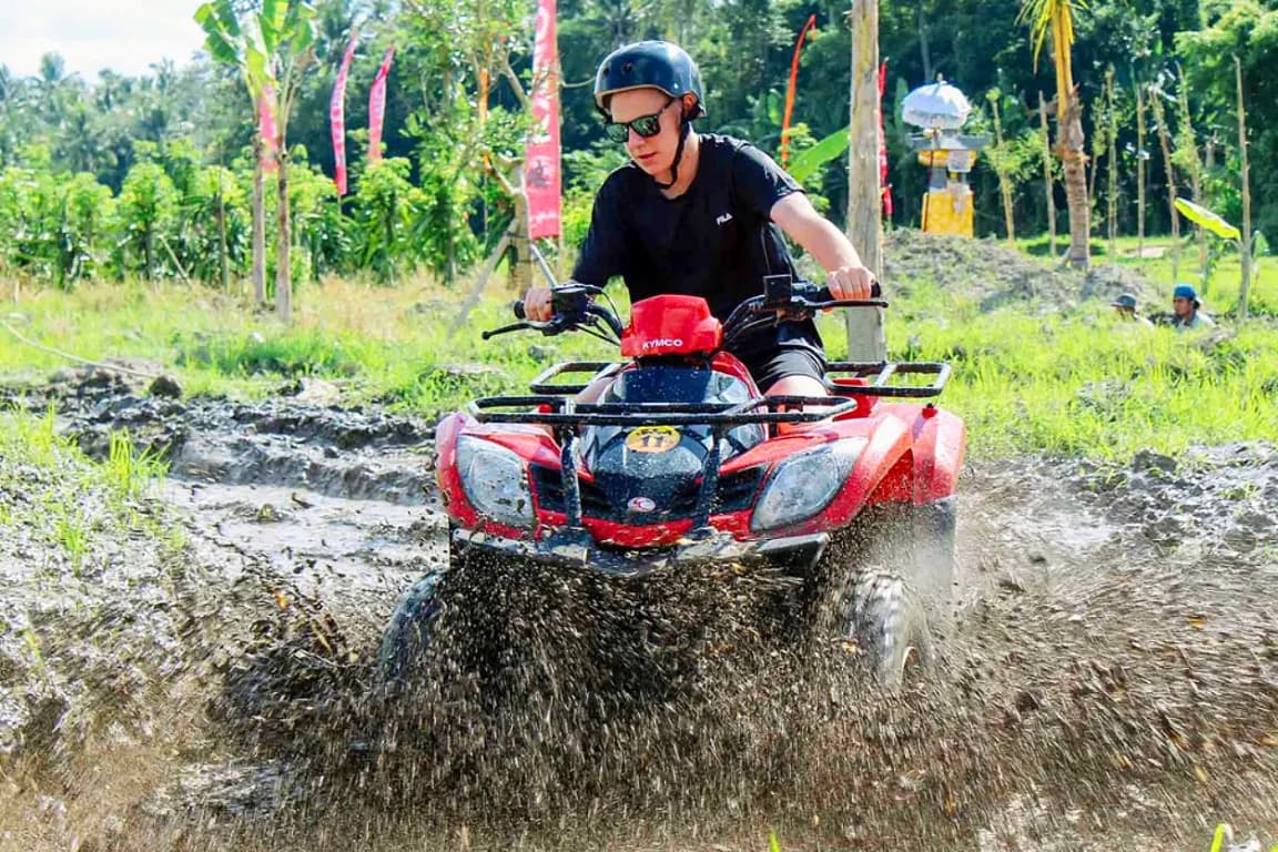 Gorilla Cave ATV Bali Ubud, Monkey Forest, Temple, and Lunch | ®ExcursionMania