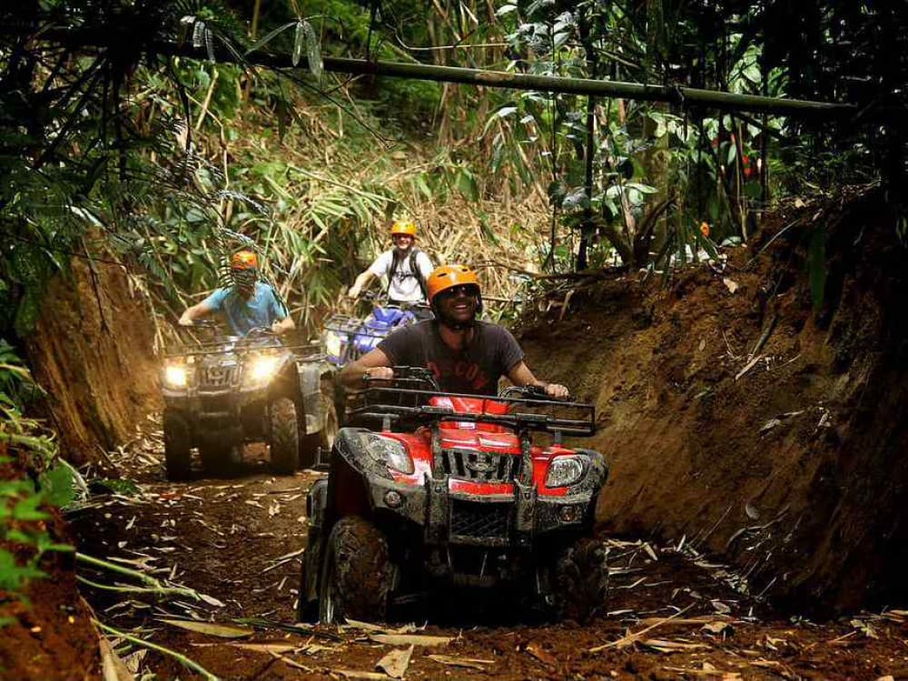 Gorilla Cave ATV Bali Ubud, Monkey Forest, Temple, and Lunch | ®ExcursionMania