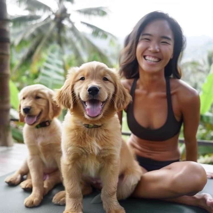 Bali: Canggu & Ubud Puppy Yoga Class with Refreshing Drinks | ®ExcursionMania