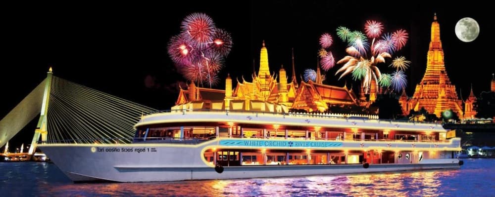 Grand Pearl Luxury Dinner Cruise at Bangkok Admission TicketSHA Plus | ®ExcursionMania