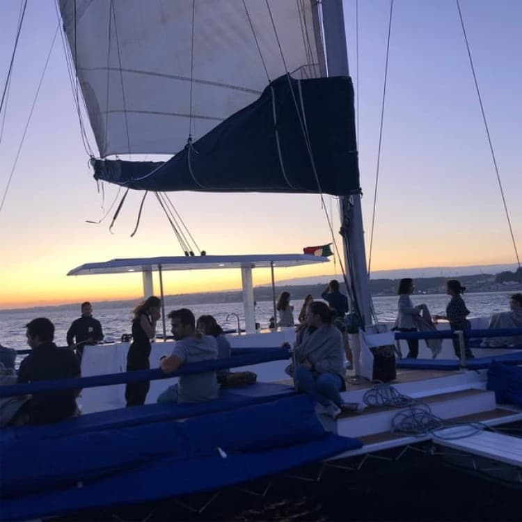 Lisbon: Private Catamaran Charter for up to 18-People | ®ExcursionMania