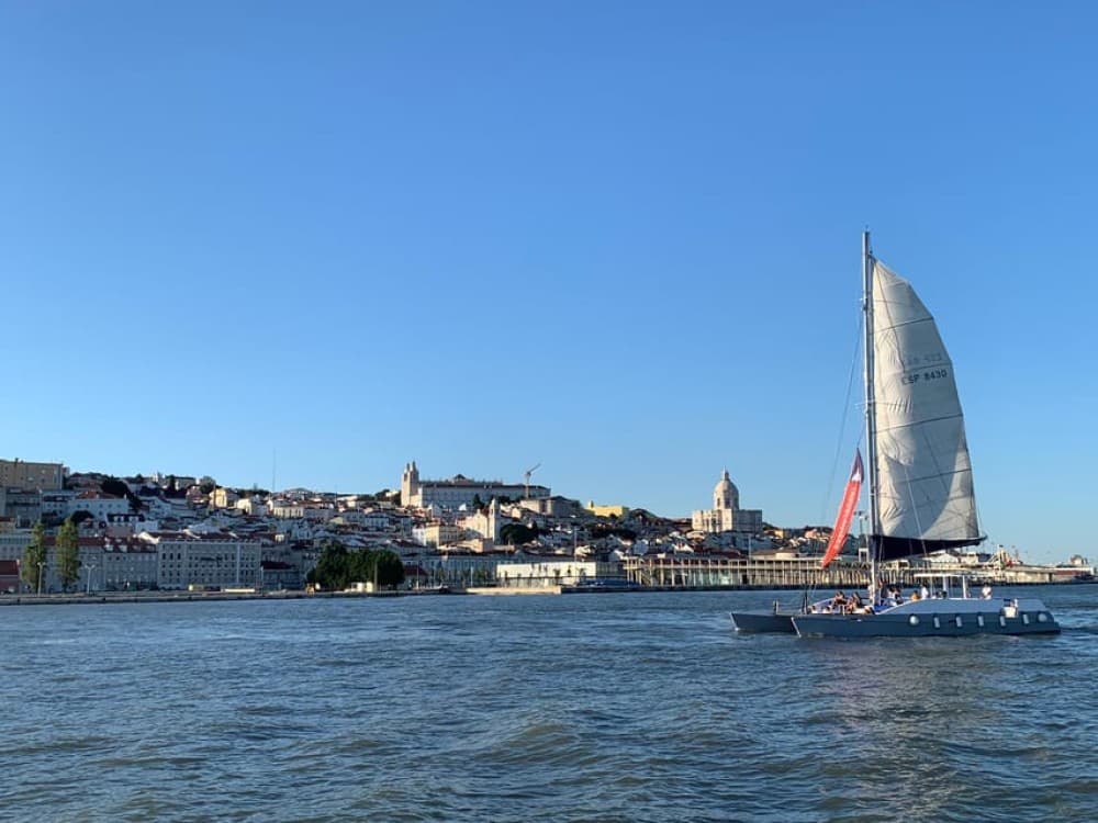 Lisbon: Private Catamaran Charter for up to 18-People | ®ExcursionMania