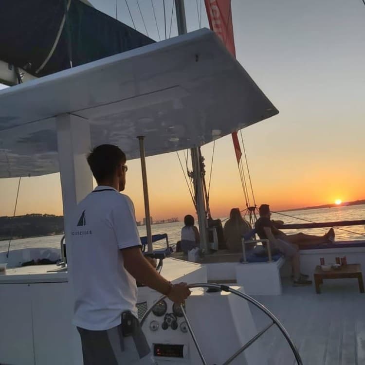 Lisbon: Private Catamaran Charter for up to 18-People | ®ExcursionMania