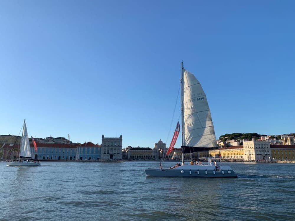 Lisbon: Private Catamaran Charter for up to 18-People | ®ExcursionMania