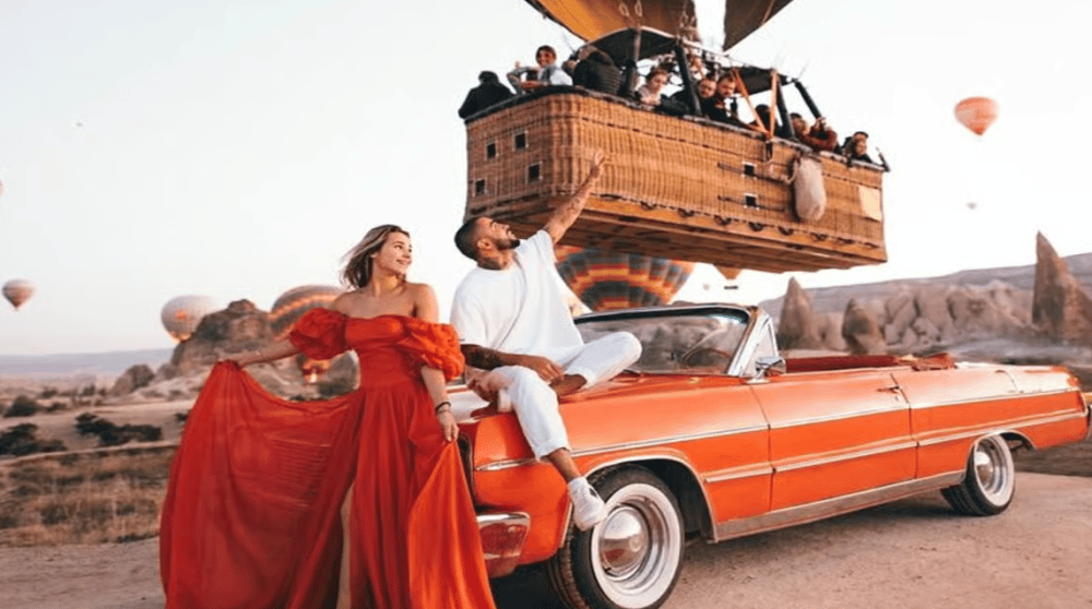 Cappadocia: Cappadocia Classic Car Tour & Photoshoot & 1 Rental Dress | ®ExcursionMania