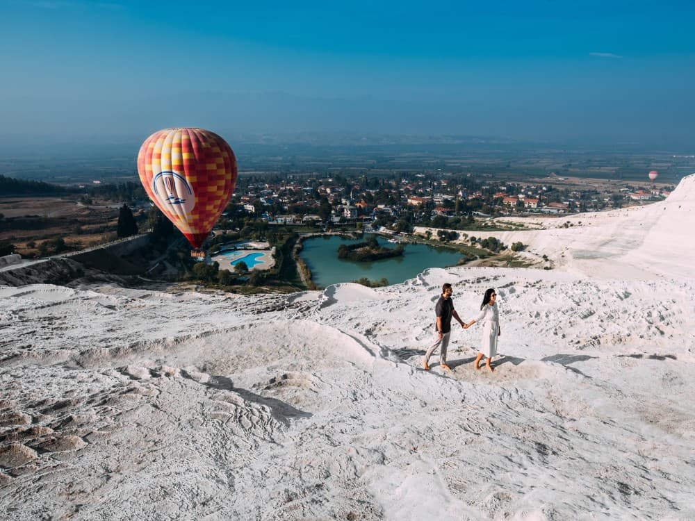 From Akyaka: Pamukkale Tour With Balloon Flight Option | ®ExcursionMania