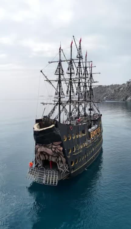 From Antalya: Gonster All Inclusive Pirate Boat Trip W/Hotel Transfers | ®ExcursionMania