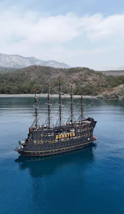 From Antalya: Gonster All Inclusive Pirate Boat Trip W/Hotel Transfers | ®ExcursionMania