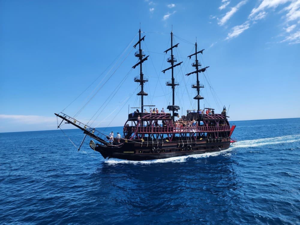 From Antalya: Galleon Pirate Boat Trip Full-Day Fun | ®ExcursionMania