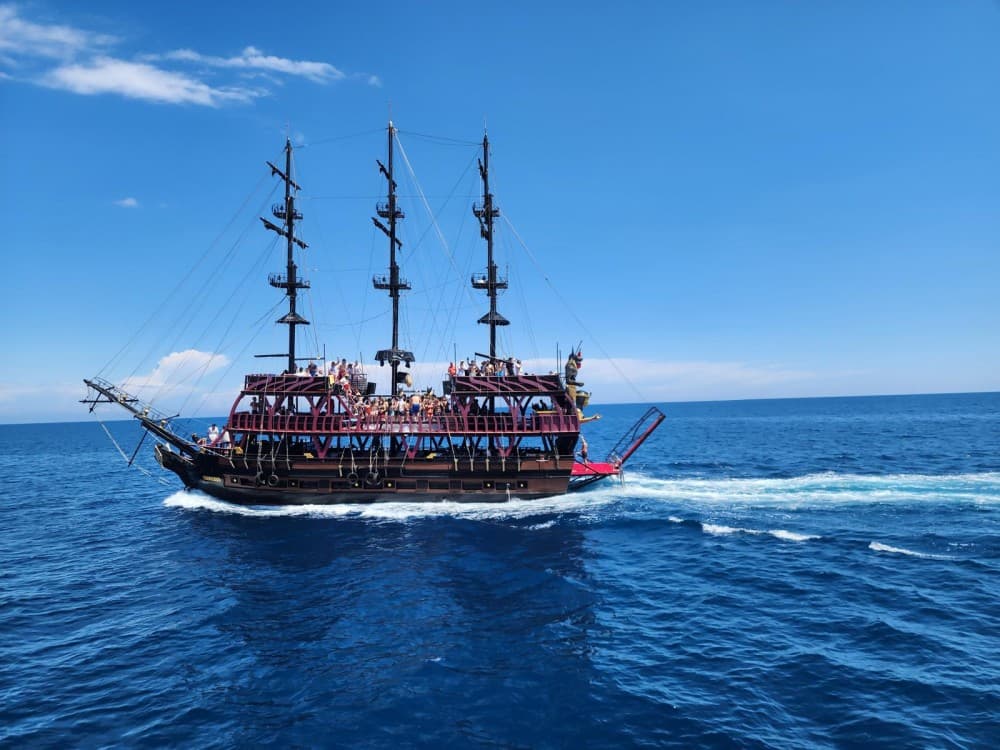 From Antalya: Galleon Pirate Boat Trip Full-Day Fun | ®ExcursionMania