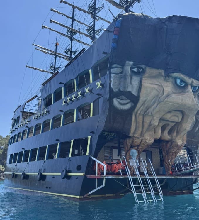 Red Dragon Pirate Boat From Antalya: Secret Bays & Coastal Gems | ®ExcursionMania