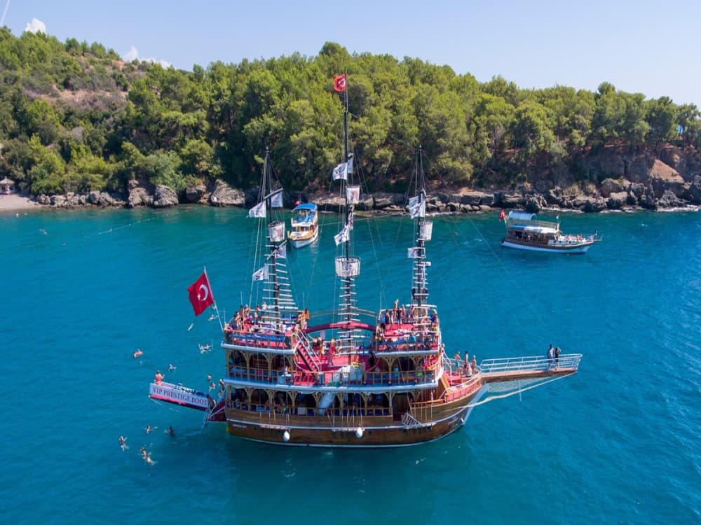 Blue Lagoon Boat Tour in Side with Soft Drinks & Lunch | ®ExcursionMania