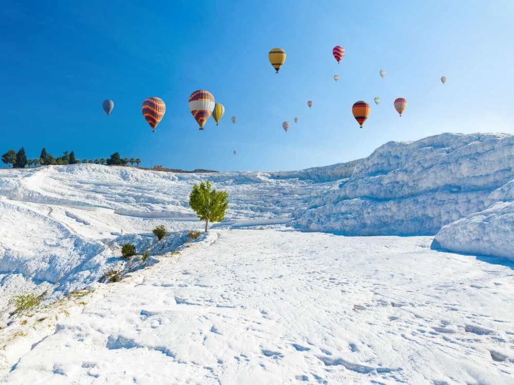 From Kemer: Pamukkale Tour with Hot Air Balloon Flight | ®ExcursionMania