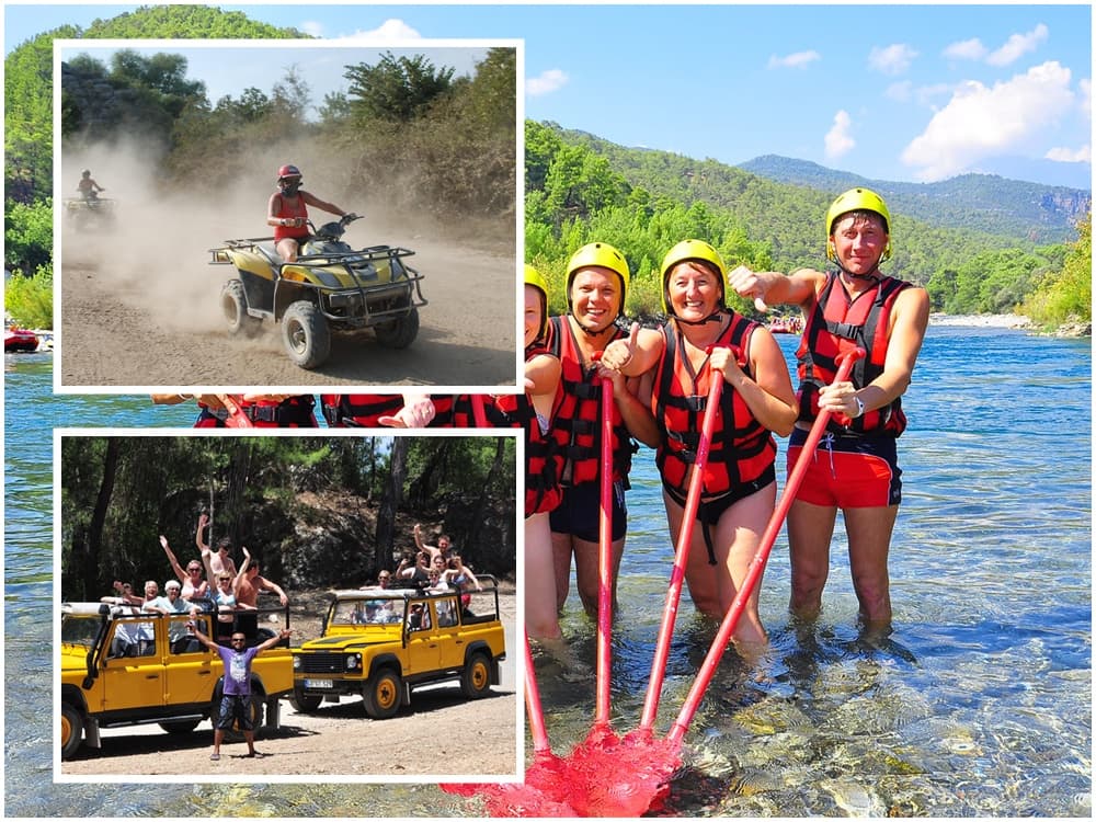 Antalya: Antalya: Combo Tour With Rafting, Zipline, Quad, Jeep Safari | ®ExcursionMania