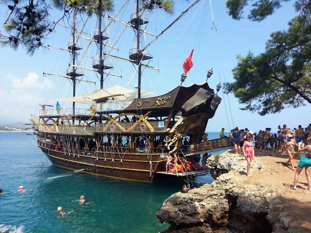 City of Side: Pirate Boat Trip with Lunch & Transfer | ®ExcursionMania