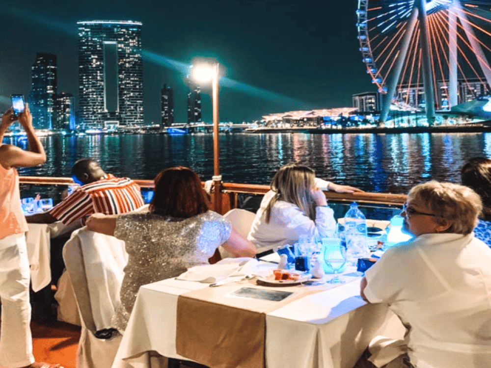 Dubai: Luxury Sunset Dhow Cruise Dinner with Upper Deck | ®ExcursionMania
