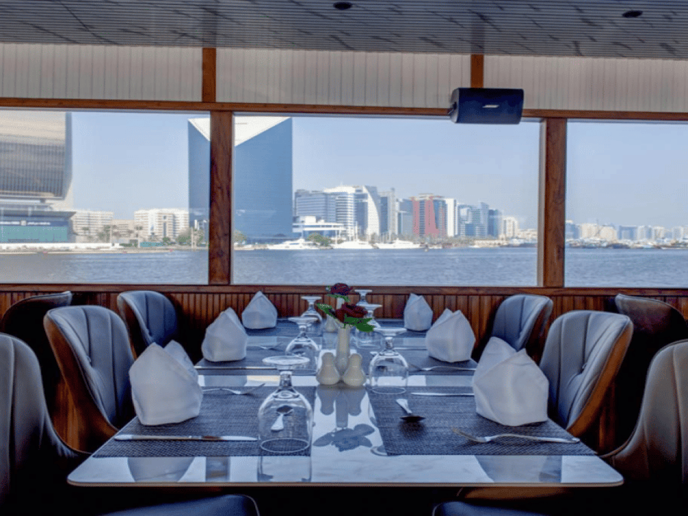 Dubai: Luxury Sunset Dhow Cruise Dinner with Upper Deck | ®ExcursionMania
