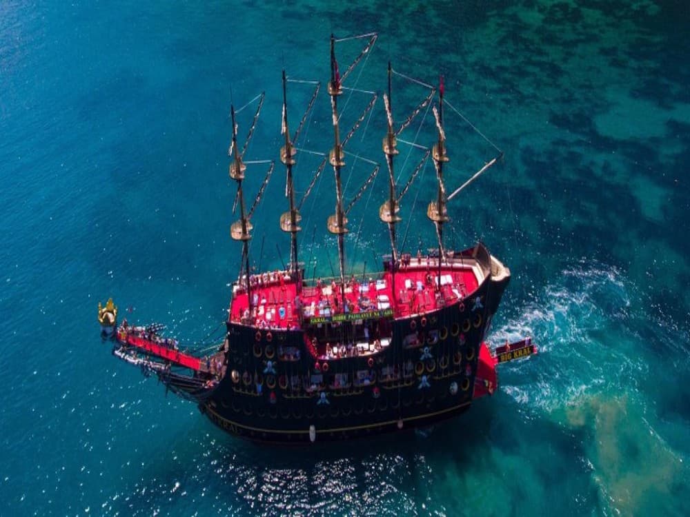 From City of Side: Big Kral Pirate Boat Trip w/ Soft Drinks & Lunch | ®ExcursionMania