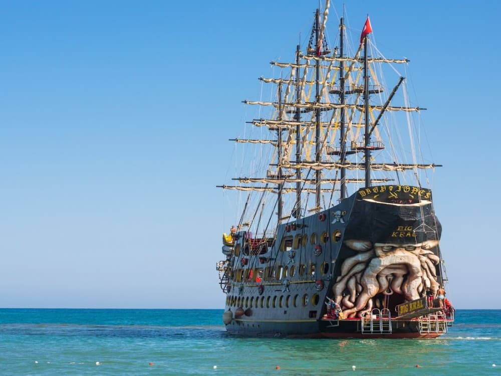 From City of Side: Big Kral Pirate Boat Trip w/ Soft Drinks & Lunch | ®ExcursionMania