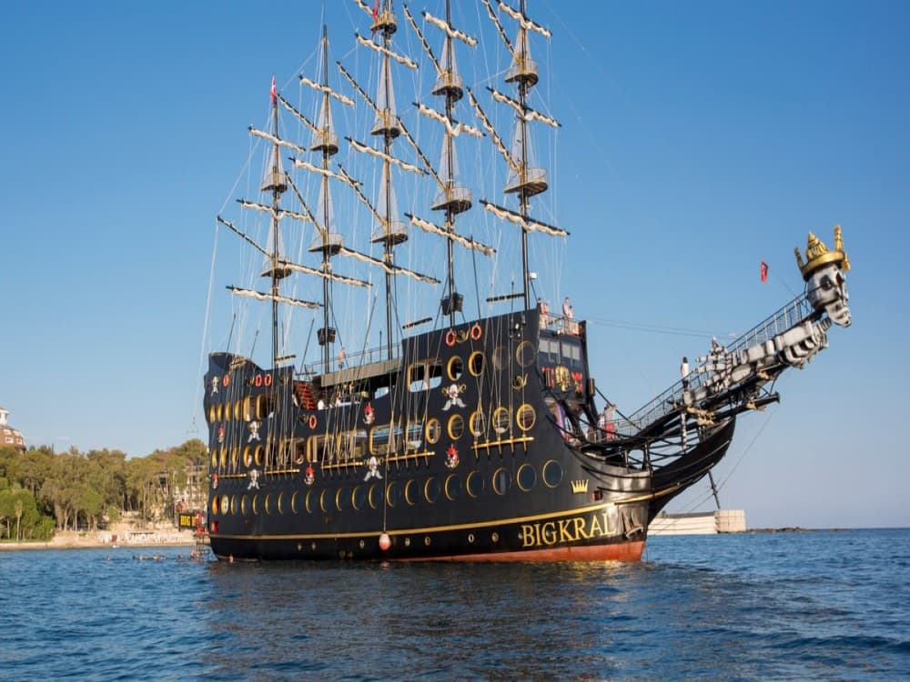 From City of Side: Big Kral Pirate Boat Trip w/ Soft Drinks & Lunch | ®ExcursionMania