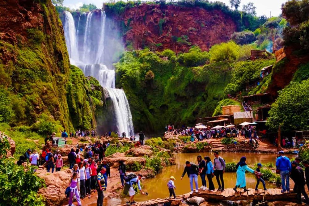From Marrakech: Ouzoud Waterfalls Guided Hike and Boat Trip | ®ExcursionMania