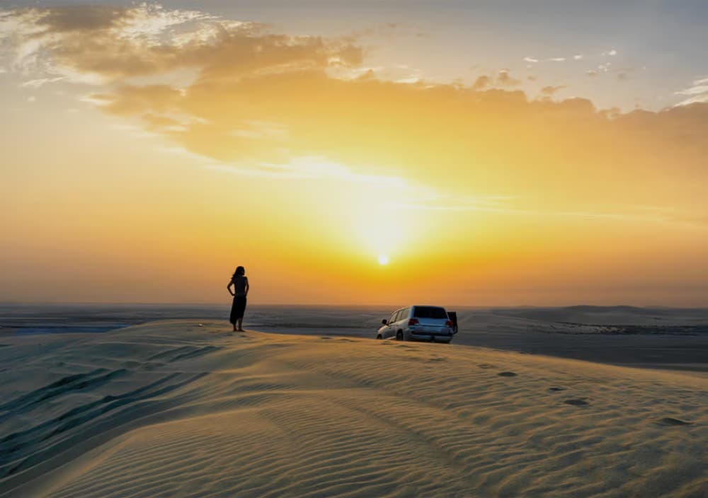 Doha: Desert Tour Camels Sand Surfing  Falcon Experience | ®ExcursionMania