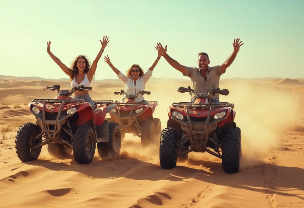Hurghada: Morning-Afternoon Quad Safari Camel & Transfer | ®ExcursionMania