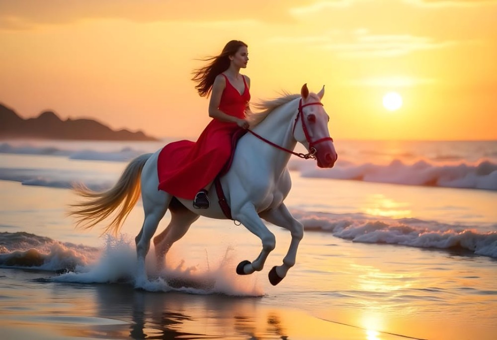 Hurghada: Red Sea & Desert Horse Riding Tour with Swimming | ®ExcursionMania