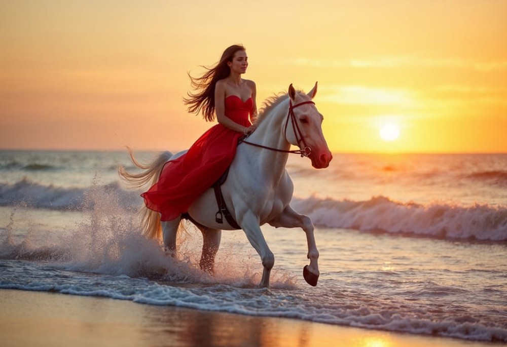 Hurghada: Red Sea & Desert Horse Riding Tour with Swimming | ®ExcursionMania