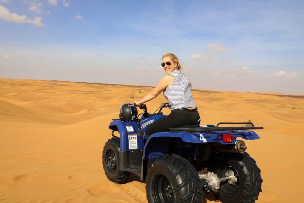 Dubai: Adventure Quad Bike Safari, Camel Ride & Refreshments | ®ExcursionMania