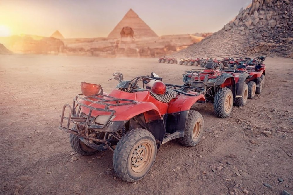 Cairo: Quad Bike Adventure at Giza Pyramids W Camel Ride | ®ExcursionMania