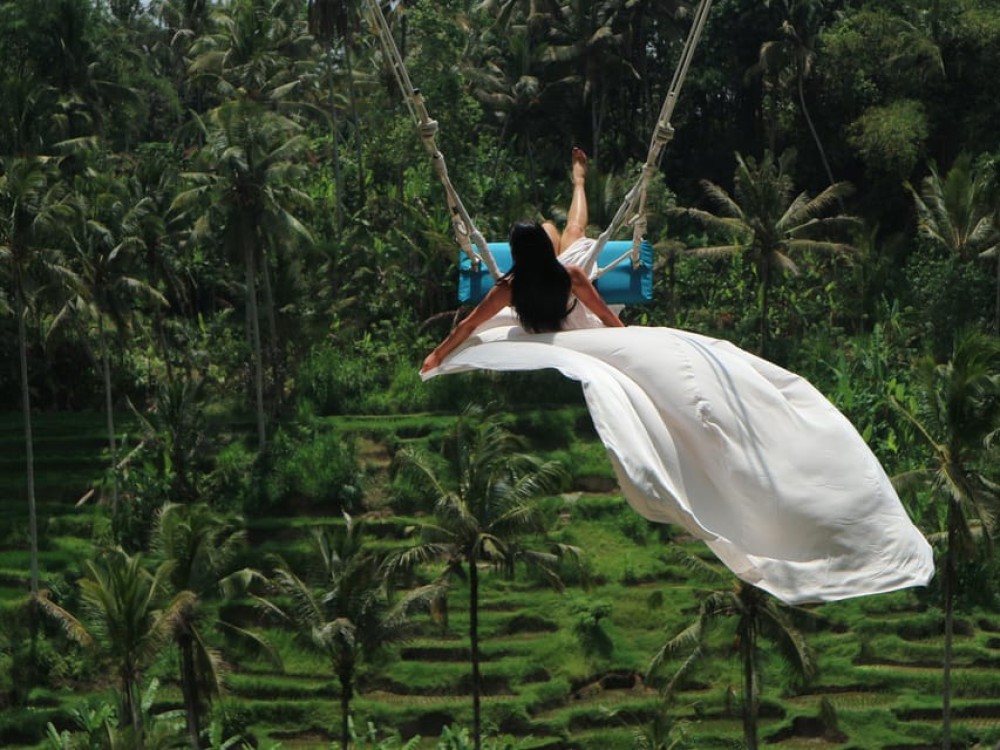 Ubud: Sky Bike Adventure, Swing & Rice Terrace with Transfer | ®ExcursionMania