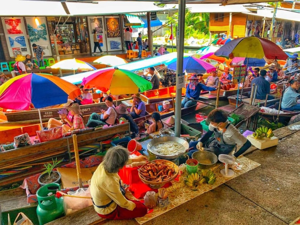 Bangkok: Train Market & Floating Market with Boat Ride | ®ExcursionMania