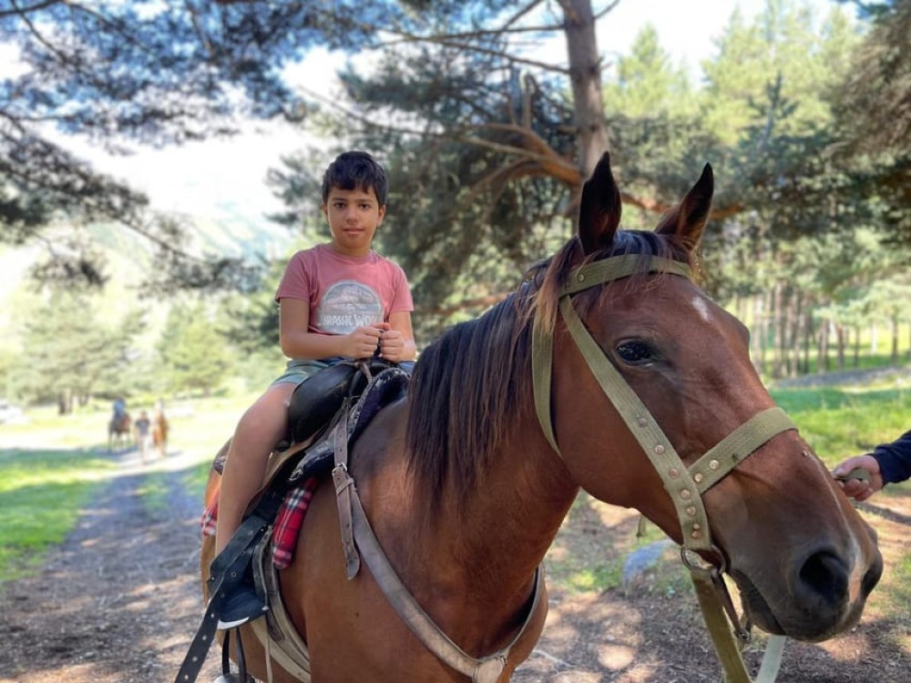 Kazbegi: Horse Riding Adventure from Rooms Hotel Kazbegi | ®ExcursionMania