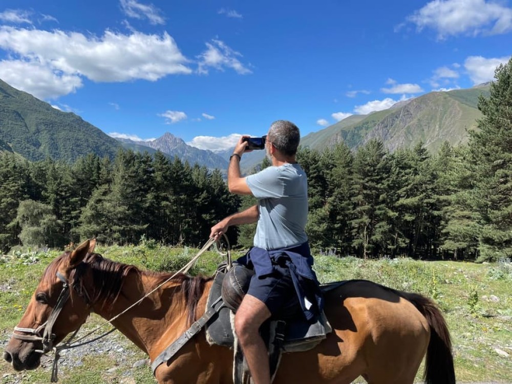 Kazbegi: Horse Riding Adventure from Rooms Hotel Kazbegi | ®ExcursionMania