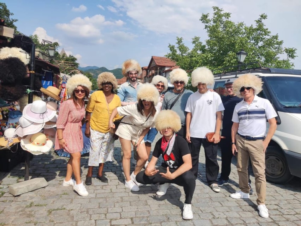 From Tbilisi: Mtskheta,Jvari,Bazaar,wine and 2 UNESCO Sites | ®ExcursionMania
