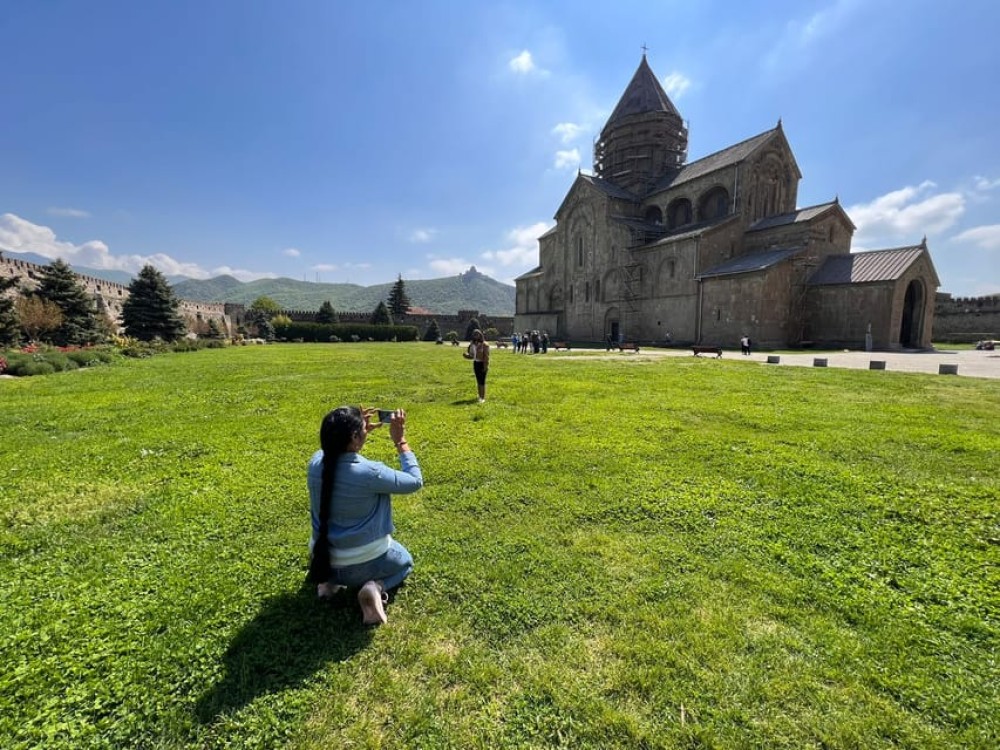 From Tbilisi: Mtskheta,Jvari,Bazaar,wine and 2 UNESCO Sites | ®ExcursionMania