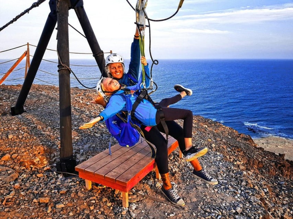 From Santa Maria: Sal island Zipline Experience | ®ExcursionMania