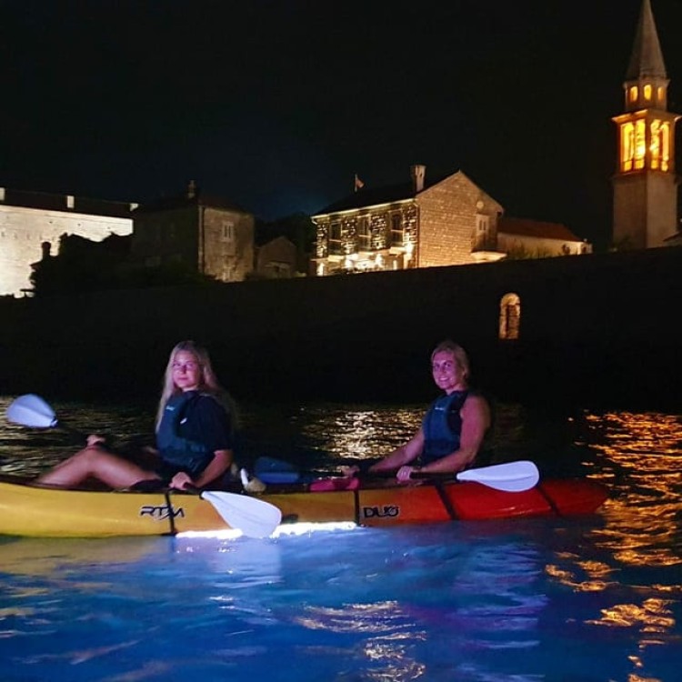 Budva: Night Lights Kayak and SUP Adventure | ®ExcursionMania